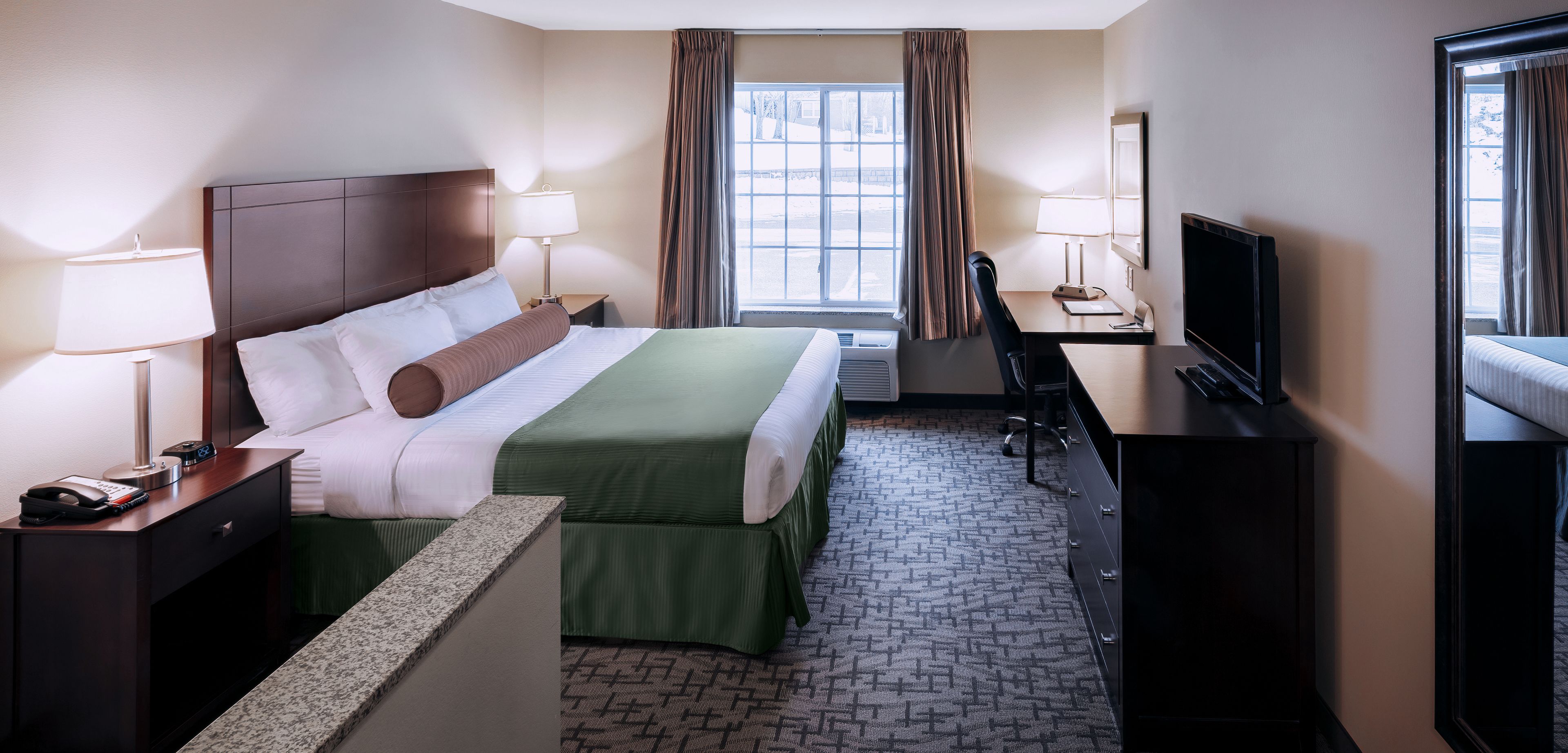 suite, 1 king bed, non smoking | desk, laptop workspace, blackout curtains, iron/ironing board