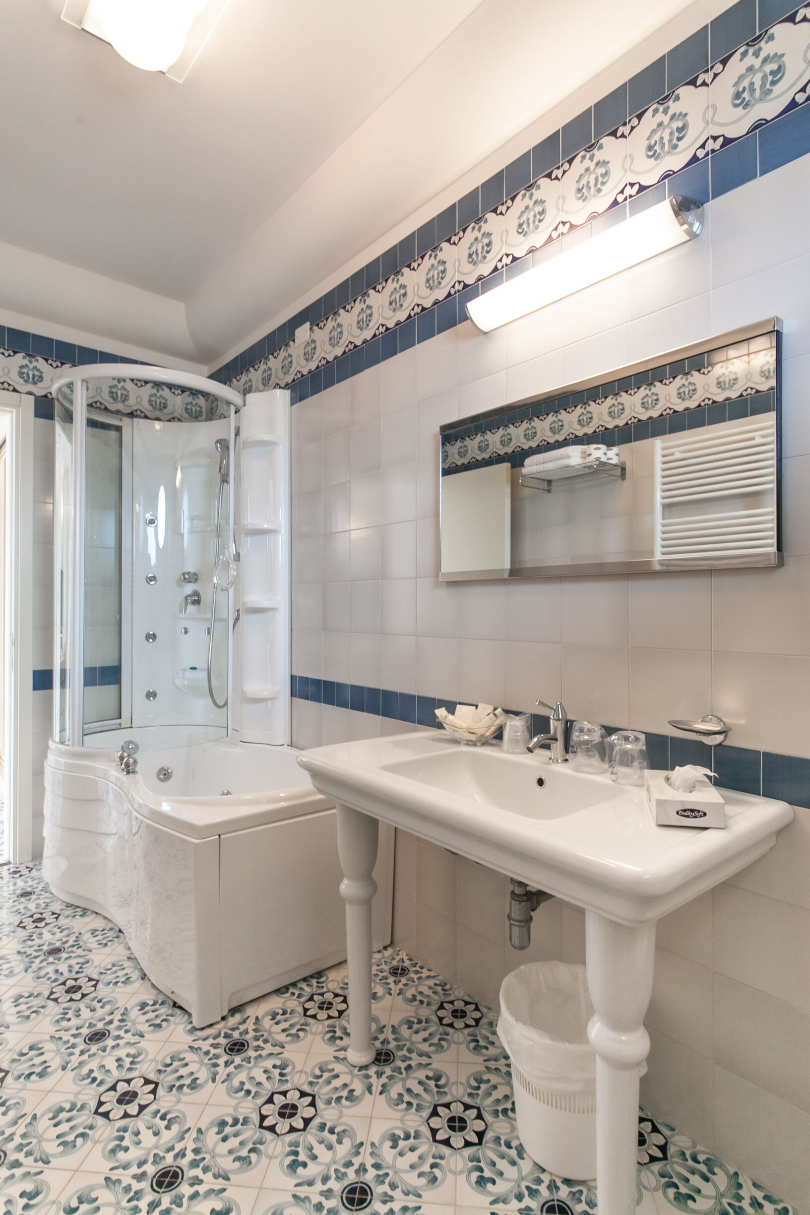 shower, free toiletries, hair dryer, bidet