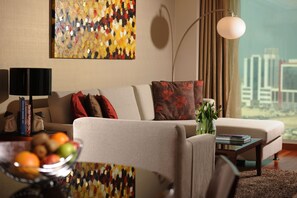 Executive Suite, 2 Bedrooms | Egyptian cotton sheets, premium bedding, Select Comfort beds - Fraser Suites Seef Bahrain (Manama)