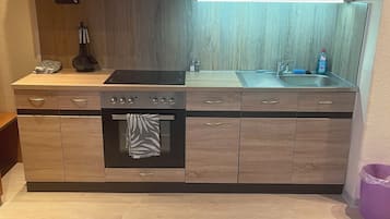 Superior Studio | Private kitchen | Fridge, electric kettle