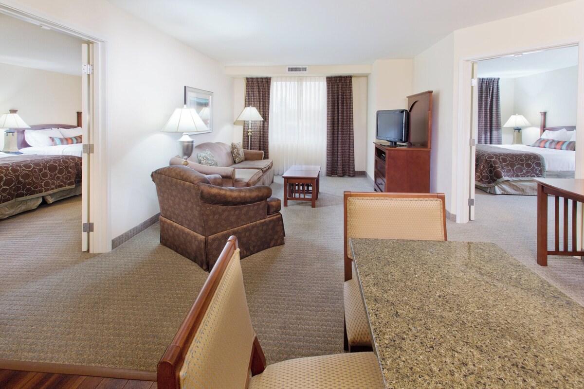Suite, Multiple Beds | In-room safe, desk, laptop workspace, blackout drapes