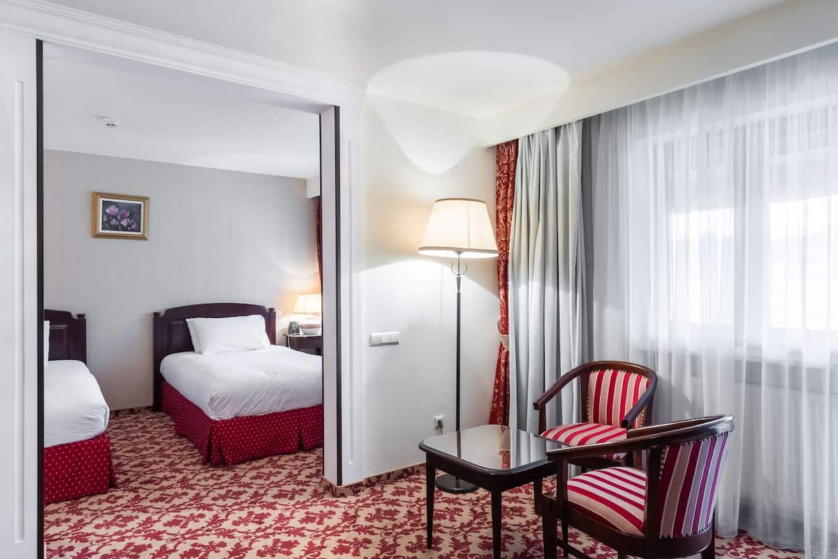 junior suite, 2 single beds | minibar, in-room safe, soundproofing, iron/ironing board