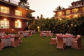 Outdoor banquet area