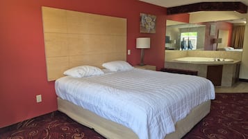 Camera, 1 letto king, non fumatori (Jetted Tub) | Una scrivania, ferro/asse da stiro, Wi-Fi gratuito, lenzuola