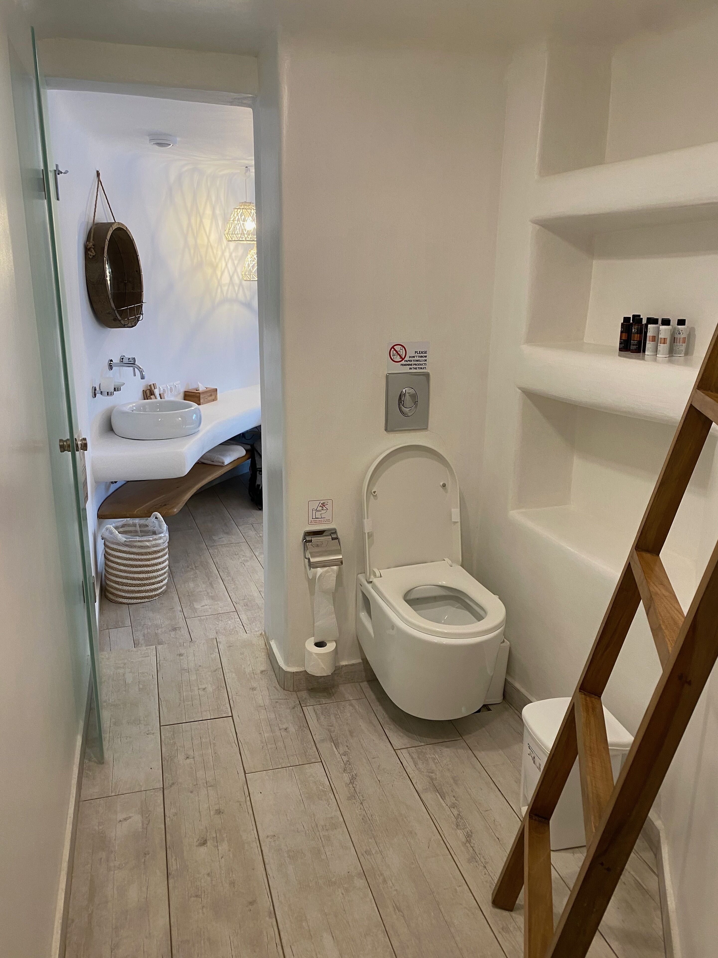 junior suite with sea view | bathroom | shower, rainfall showerhead, free toiletries, hair dryer