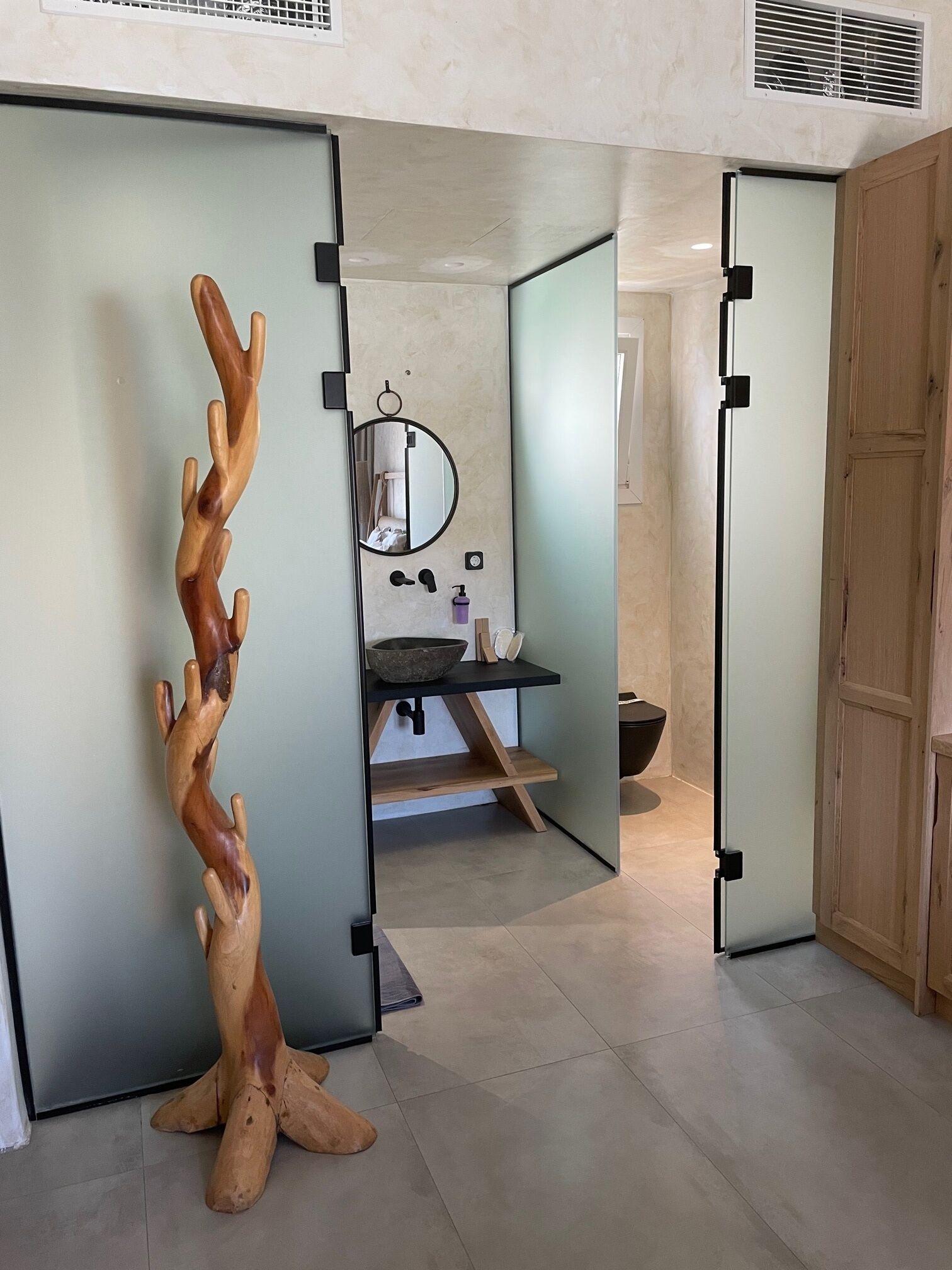 superior one bedroom suite with outdoor hot tub and sea view | bathroom | shower, rainfall showerhead, free toiletries, hair dryer