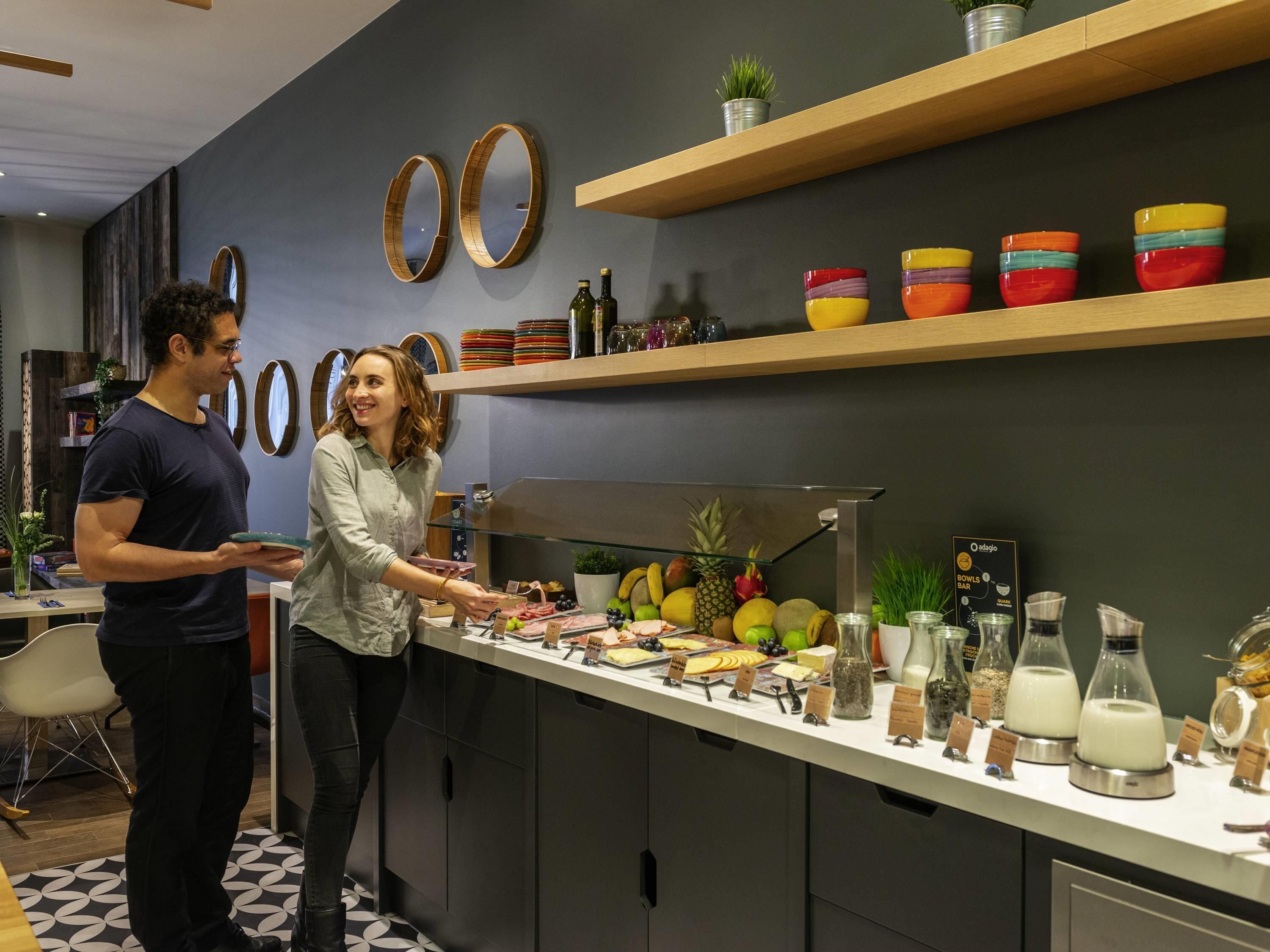 Daily buffet breakfast (EUR 22 per person)