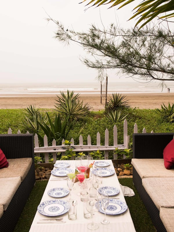 Breakfast, lunch, dinner served; beach views