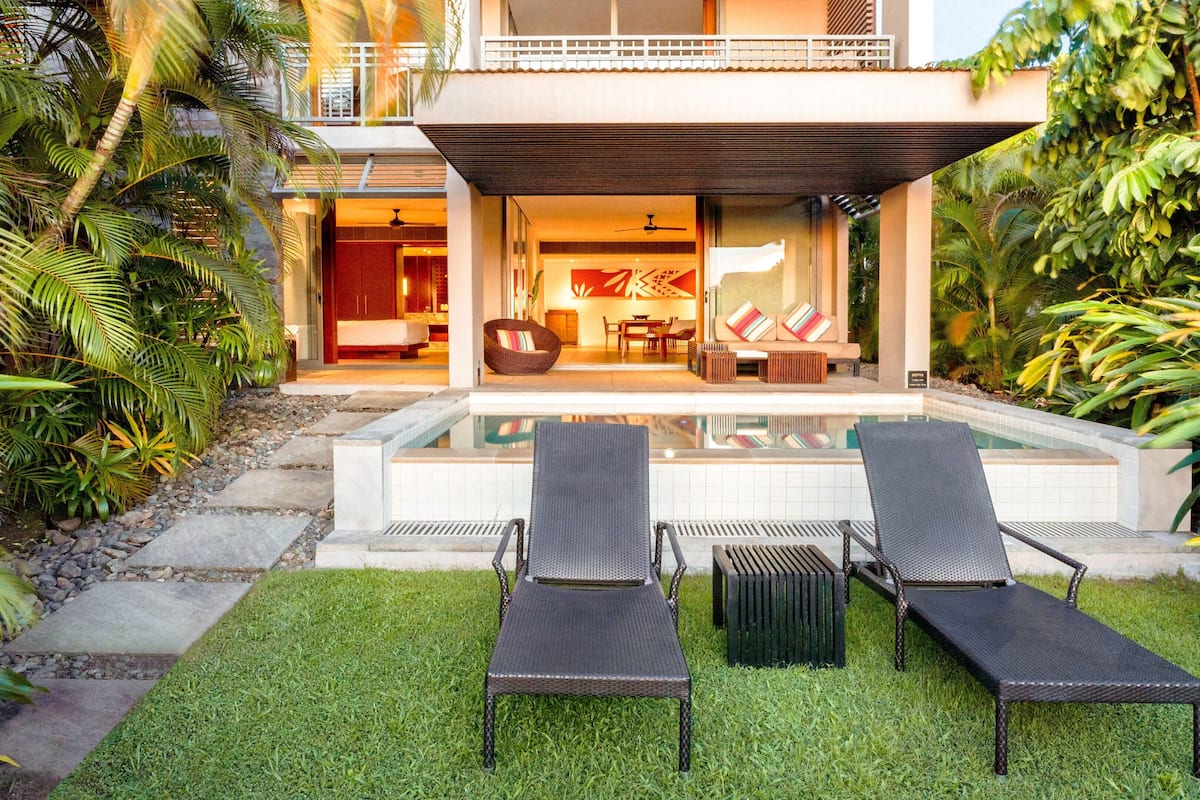 Sviitti, 2 makuuhuonetta, club-loungen käyttöoikeus (Plunge Pool) | 1 makuuhuone, ylelliset vuodevaatteet, minibaari, tallelokero huoneessa