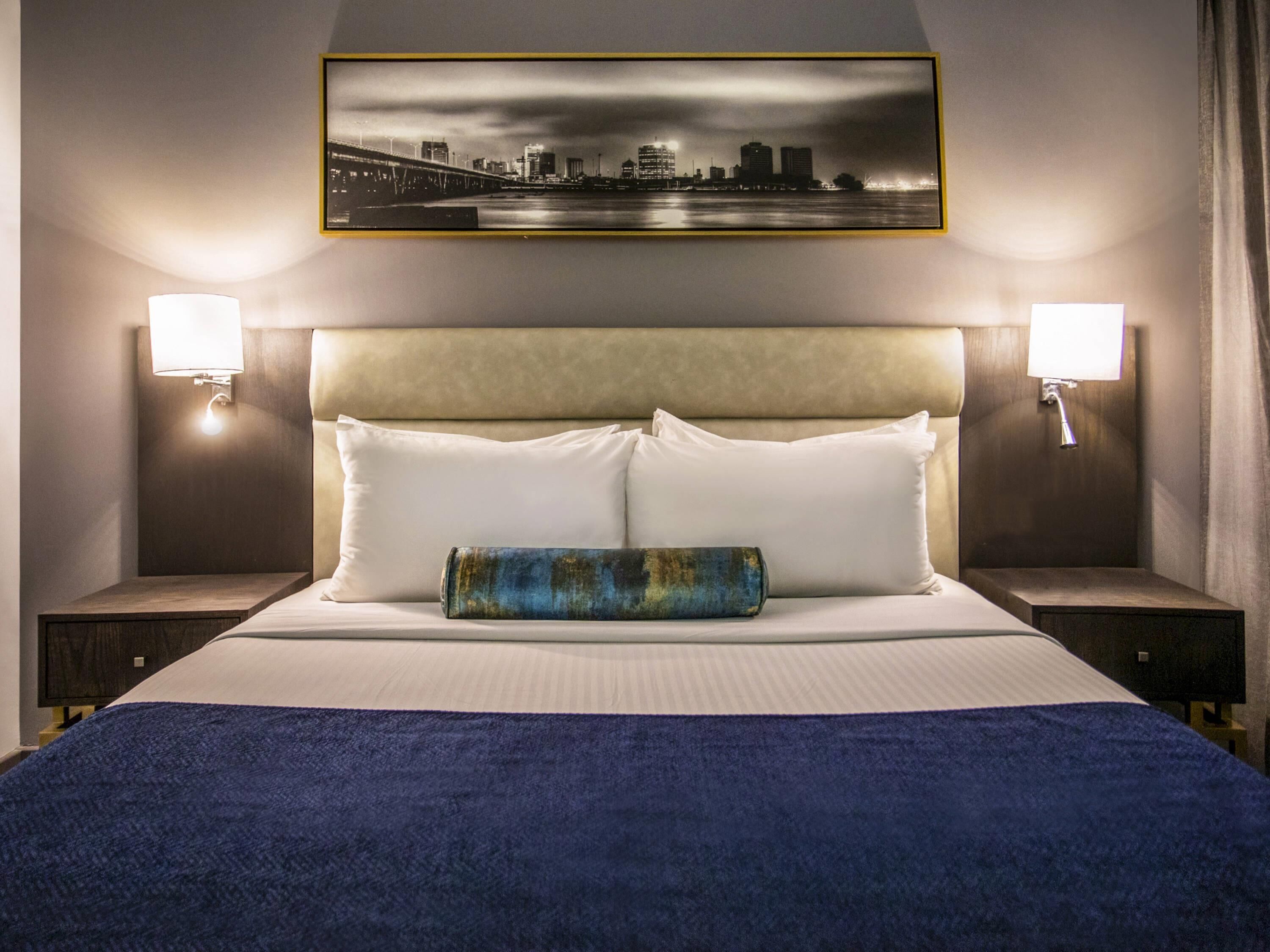 Premium bedding, minibar, in-room safe, desk