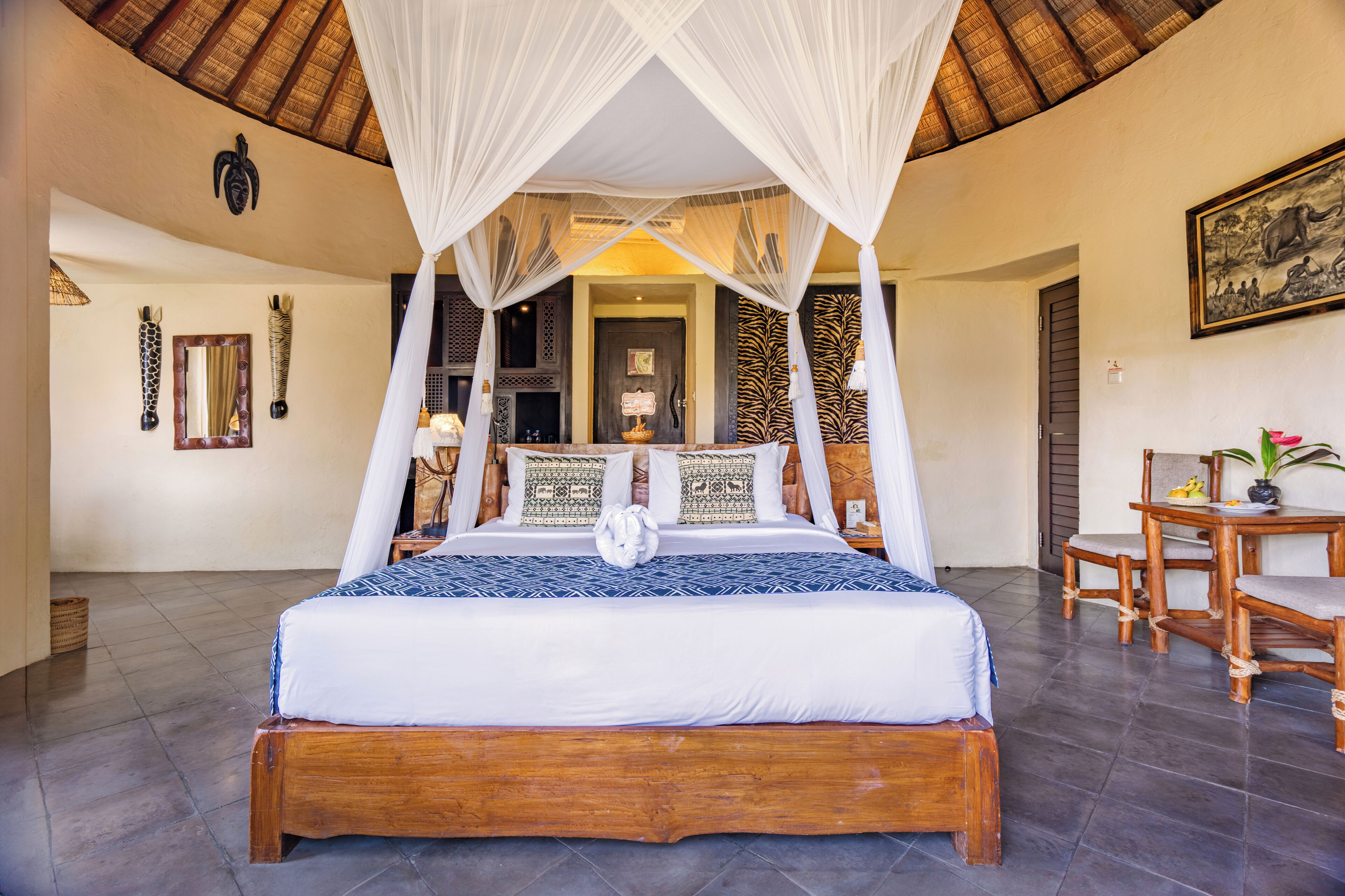 twiga deluxe room + bali safari entrance & safari journey | minibar, in-room safe, individually decorated, individually furnished