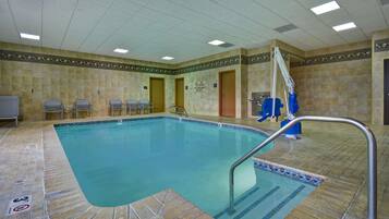 Indoor pool, open 6:00 AM to 11:00 PM, sun loungers