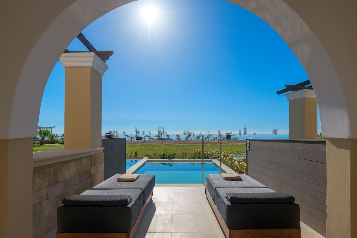 Superior Double Room, Private Pool, Beach View | View from room