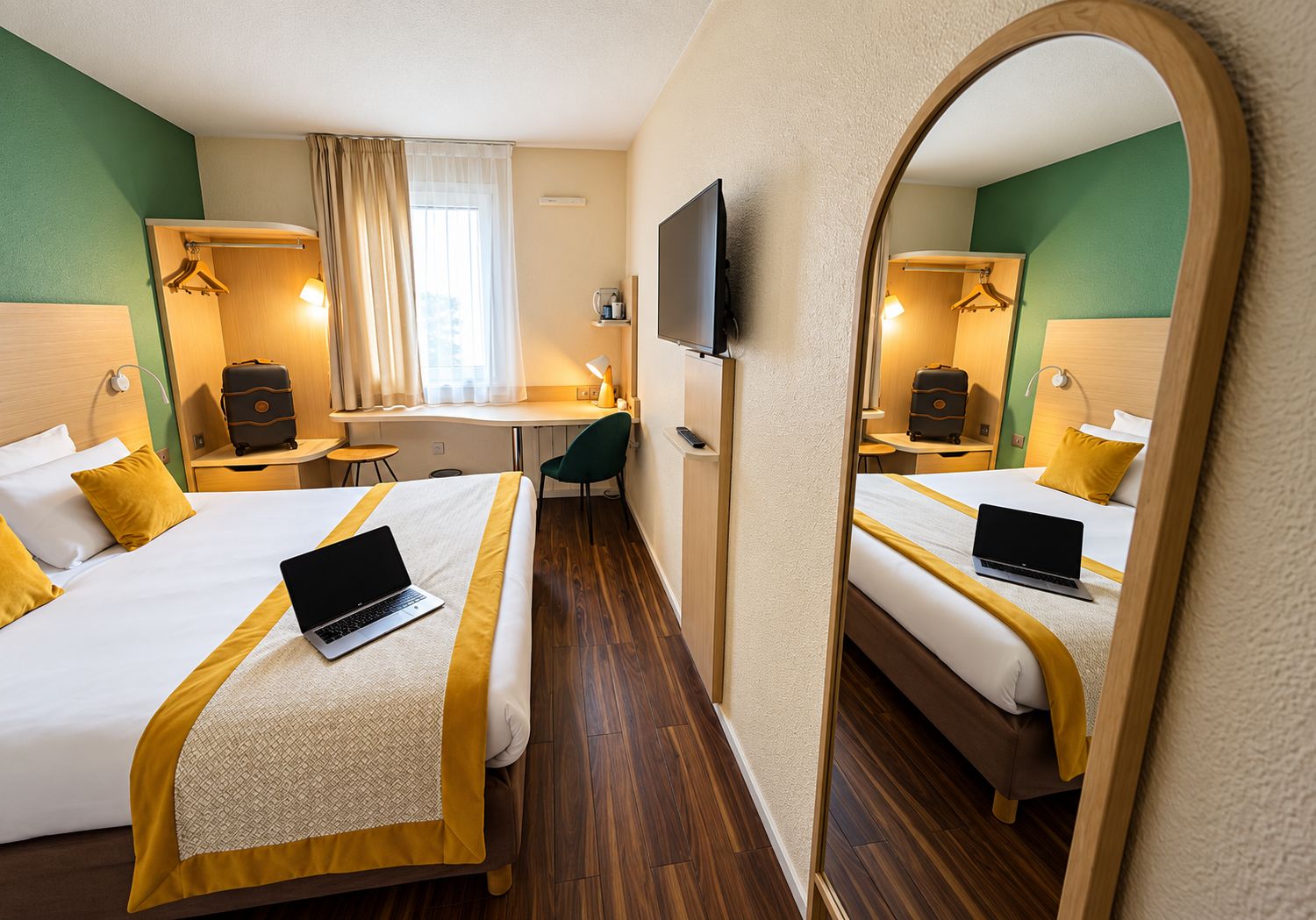 Standardzimmer, 1 Doppelbett | Hochwertige Bettwaren, Schreibtisch, Verdunkelungsvorhänge