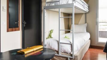 Cozy bunk bed setup with a compact, functional design.