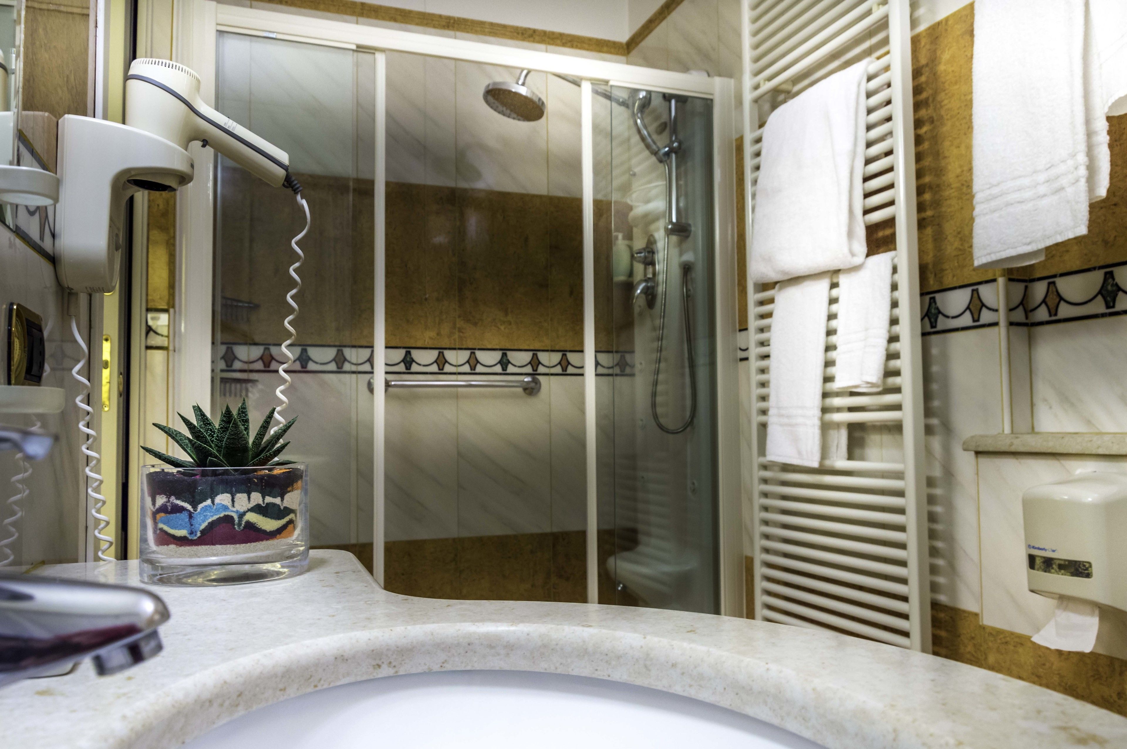 deluxe double or twin room | bathroom | shower, free toiletries, hair dryer, bidet