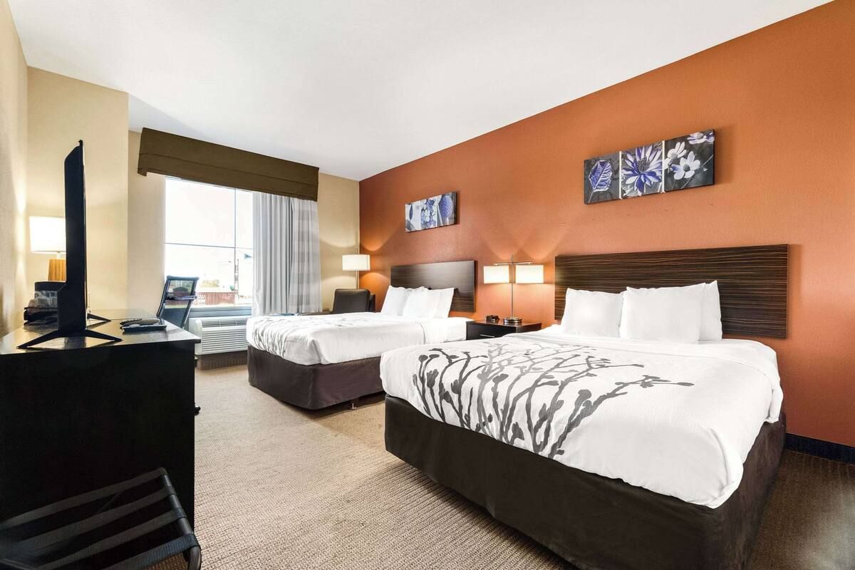 room, 2 queen beds, accessible, non smoking | desk, laptop workspace, blackout curtains, iron/ironing board