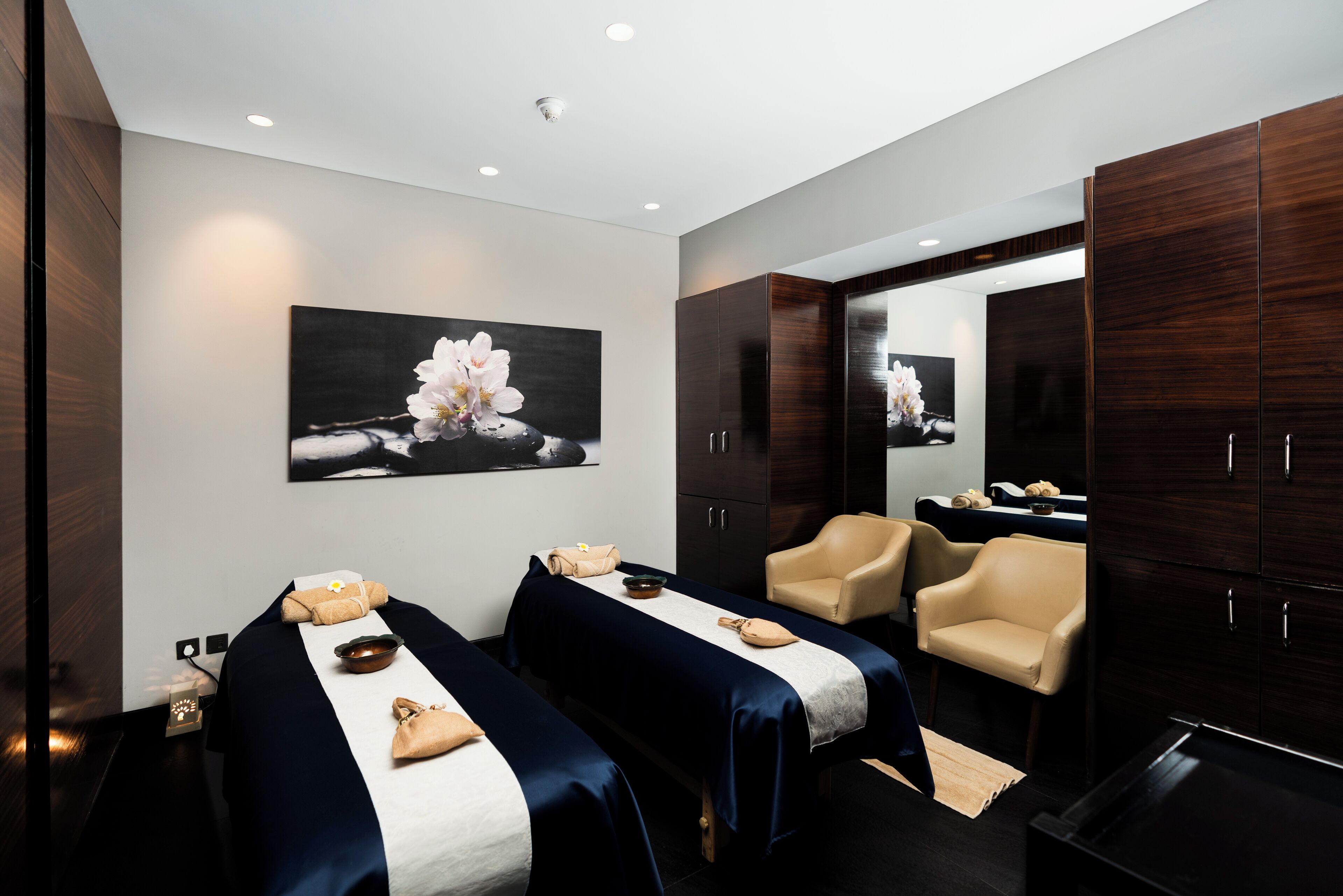 body treatments, deep-tissue massages, body scrubs, facials