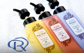 Combined shower/bathtub, free toiletries, hair dryer, slippers