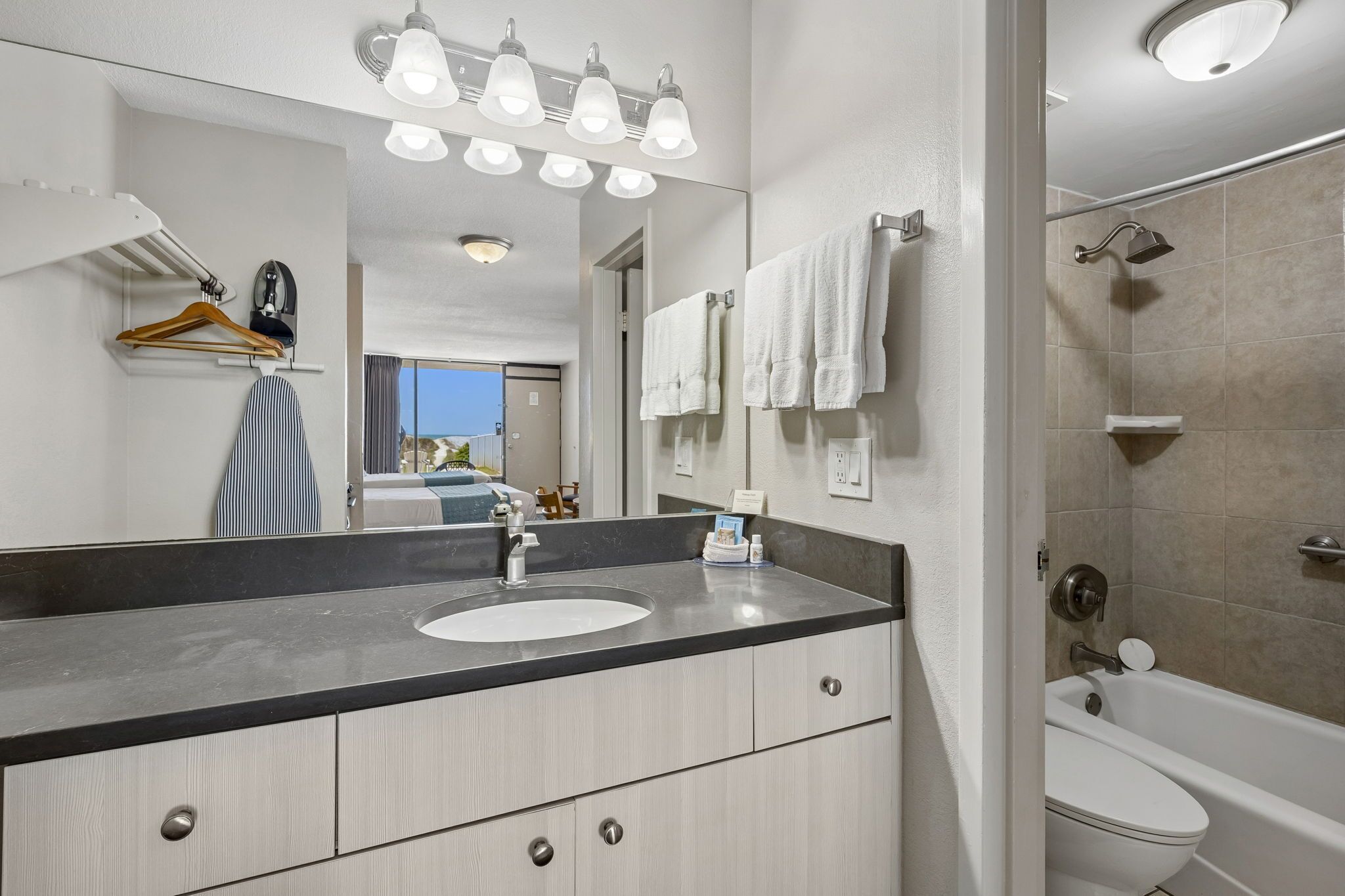 Suite, 2 Queen Beds, Kitchen, Oceanfront | Bathroom | Shower, free toiletries, hair dryer, towels