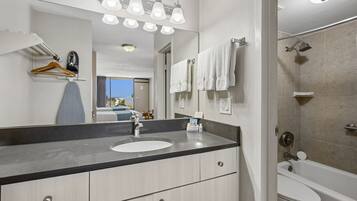 Suite, 2 Queen Beds, Kitchen, Oceanfront | Bathroom | Shower, free toiletries, hair dryer, towels