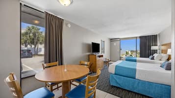 Suite, 2 Queen Beds, Kitchen, Oceanfront | Blackout drapes, iron/ironing board, free WiFi, bed sheets