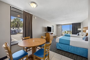 Suite, 2 Queen Beds, Kitchen, Oceanfront | Blackout drapes, iron/ironing board, free WiFi, bed sheets - Beachside Motel (Fernandina Beach)