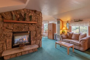 The Love Nest #8 (Indoor 5x5 Jetted Tub, Gas Fireplace, King Bed | 起居区 | 34-英寸纯平电视(配备有线频道)、电视、DVD 播放器