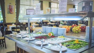 Dinner served, international cuisine