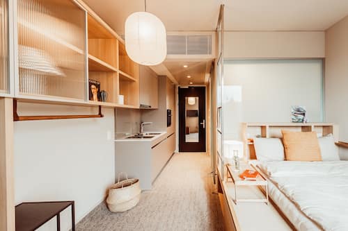 Estudi en suite clàssic, 1 llit doble | Cuina bàsica privada | Utensilis de cuina, vaixella i coberteria