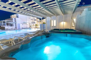 3 outdoor pools, open 8:00 AM to 8:00 PM, sun loungers - Aeolos Resort Mykonos (Mykonos)