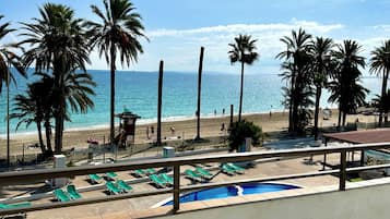 Appartamento Superior, 2 camere da letto, 2 bagni, di fronte alla spiaggia | Terrazza/patio