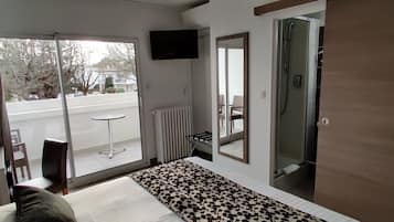 Chambre Triple Supérieure, vue mer | Literie de qualité supérieure, bureau