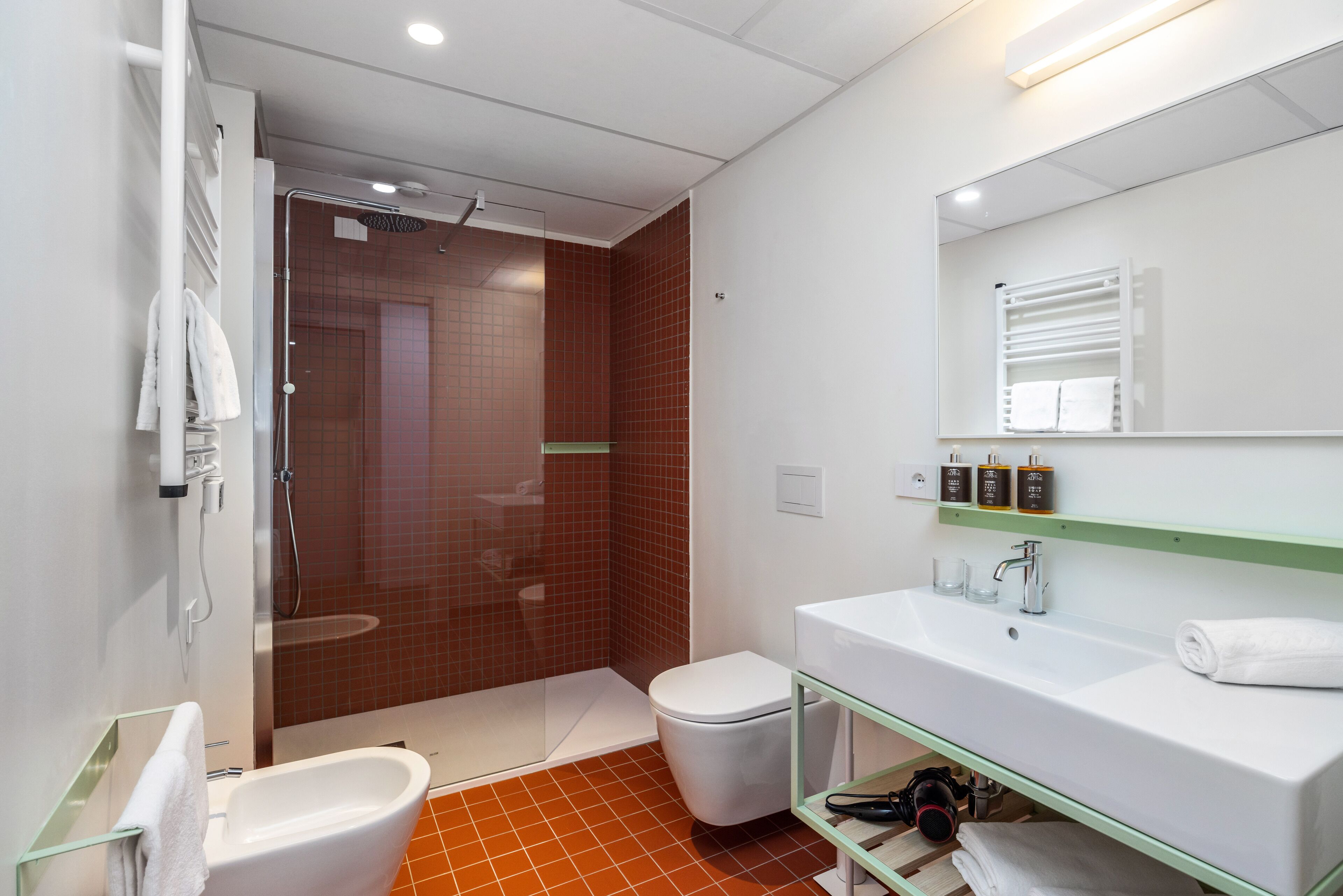 deluxe room | bathroom | combined shower/bathtub, hair dryer, bathrobes, bidet