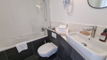 Premium Double or Twin Room, Terrace, City View | Bathroom | Eco-friendly toiletries, hair dryer, towels, soap