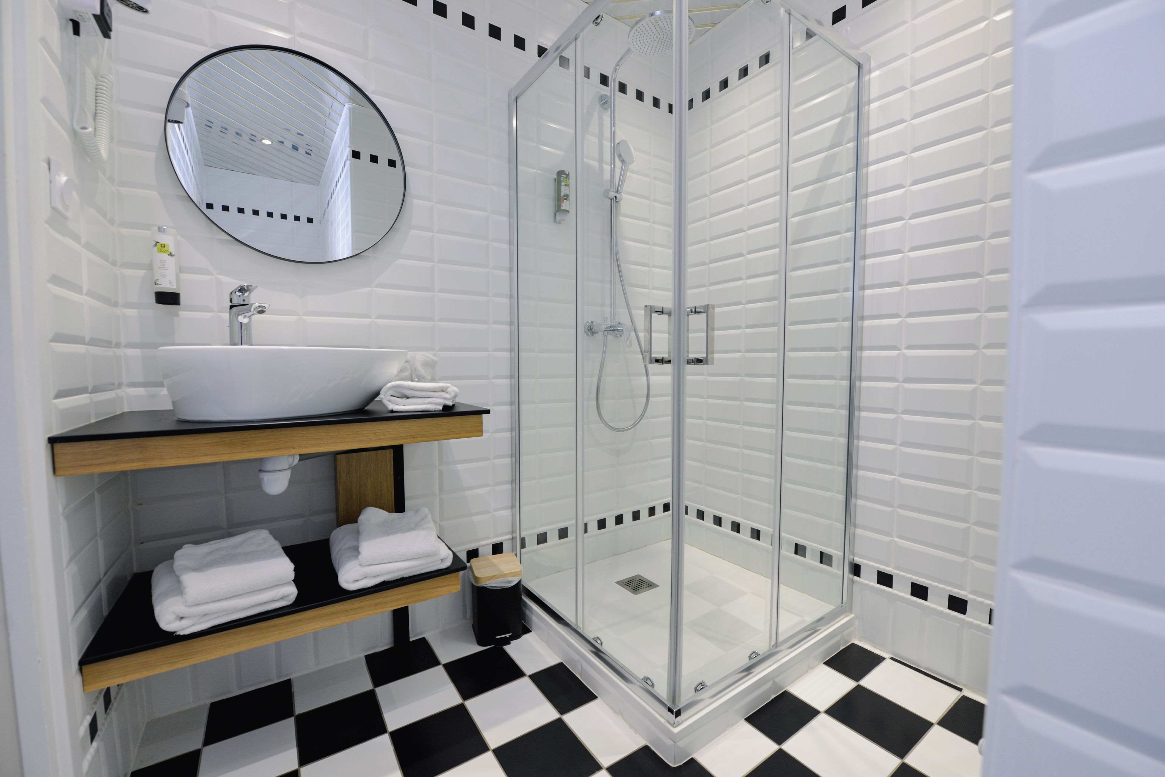 classic double or twin room | bathroom | hair dryer, towels