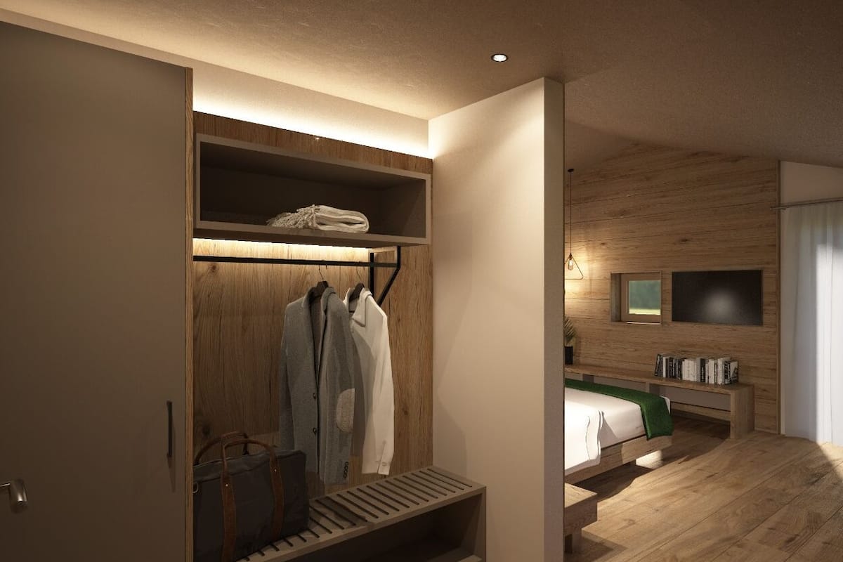 1 slaapkamer, luxe beddengoed, een kluis op de kamer, een bureau