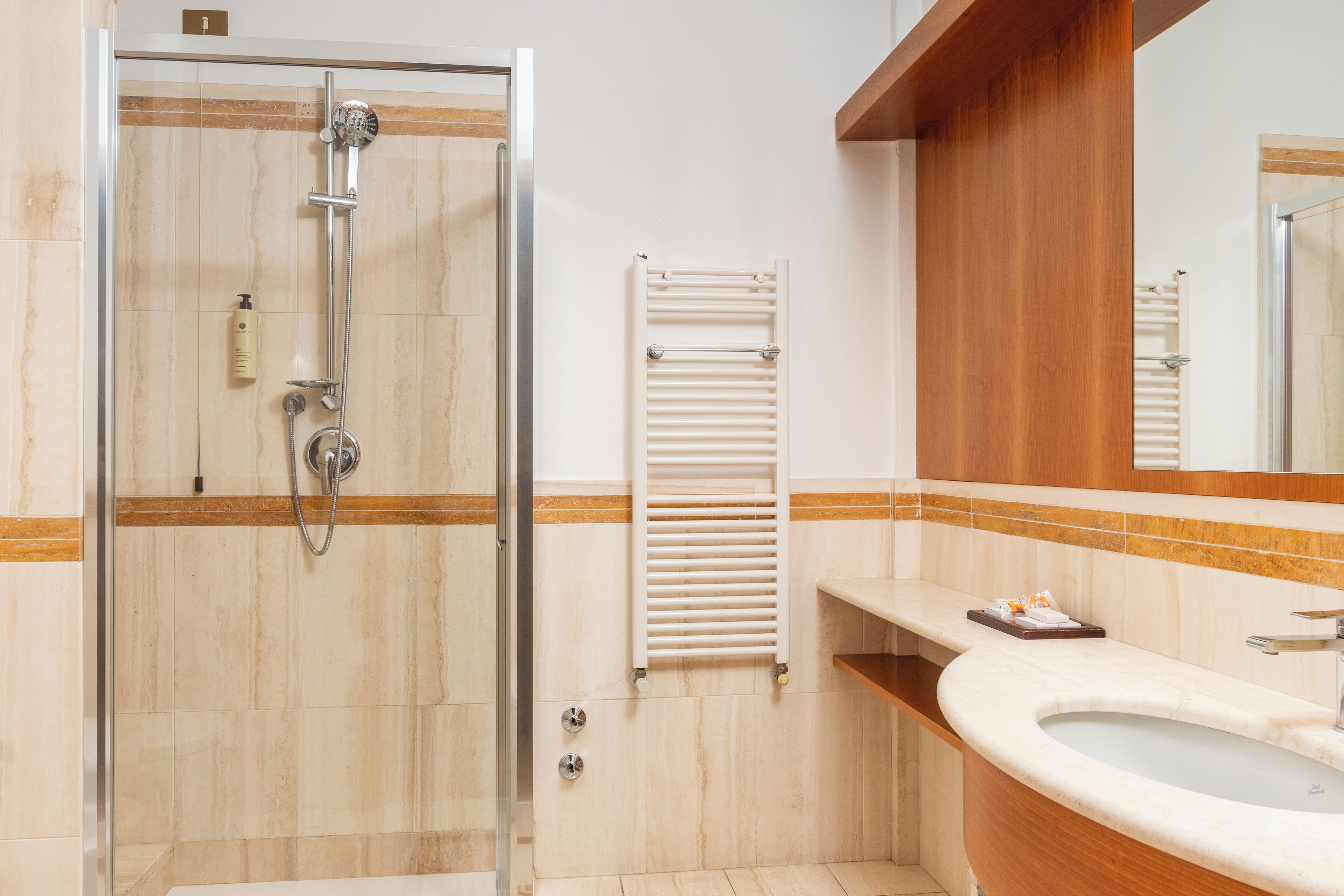 shower, hair dryer, slippers, bidet