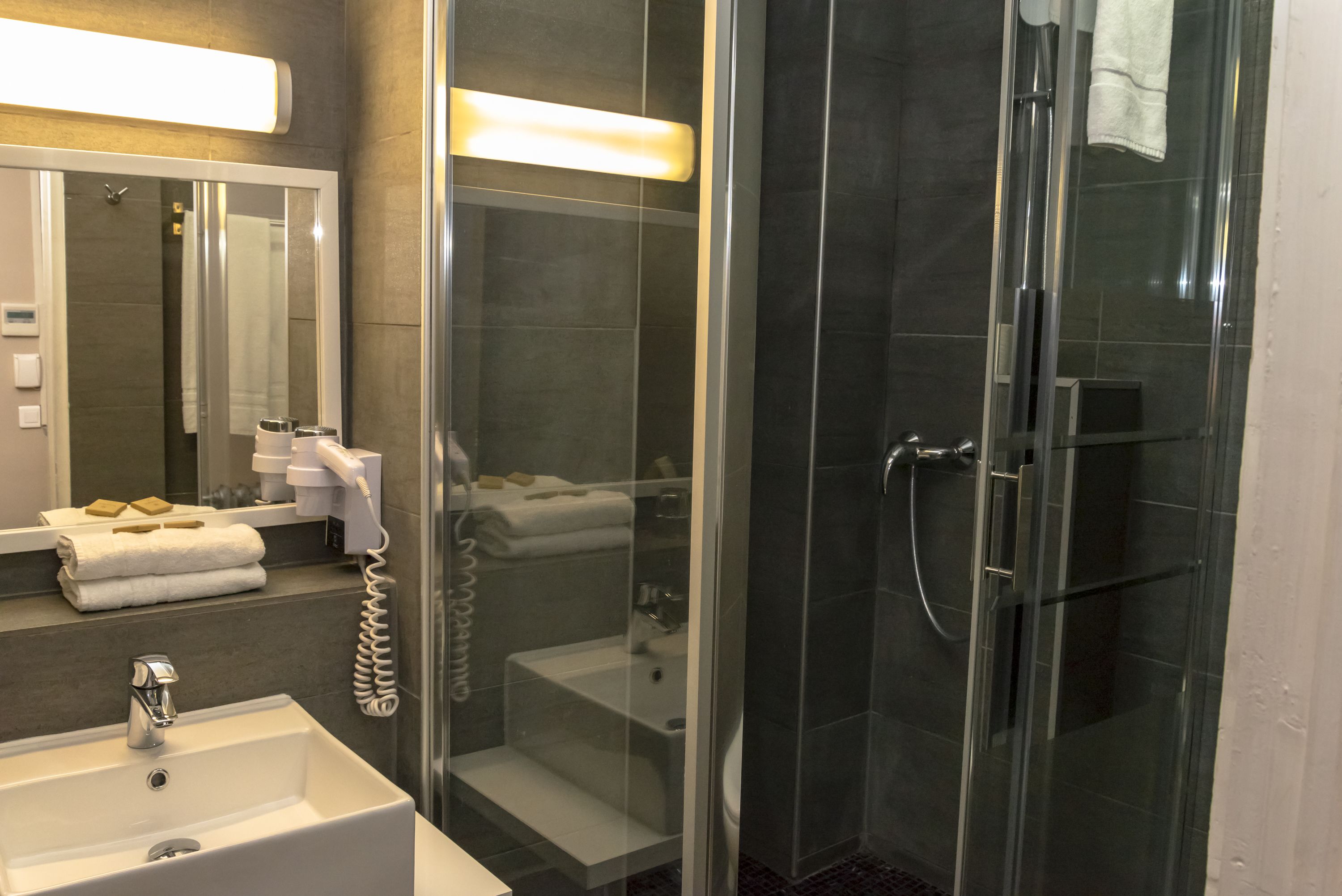 standard twin room | bathroom shower