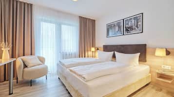 Doppelzimmer Komfort | Allergikerbettwaren, Schreibtisch, Bügeleisen/Bügelbrett