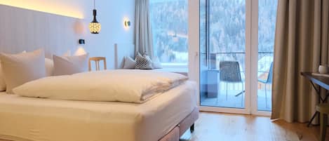 Habitación panorámica doble | 1 dormitorio, ropa de cama de alta calidad, caja fuerte