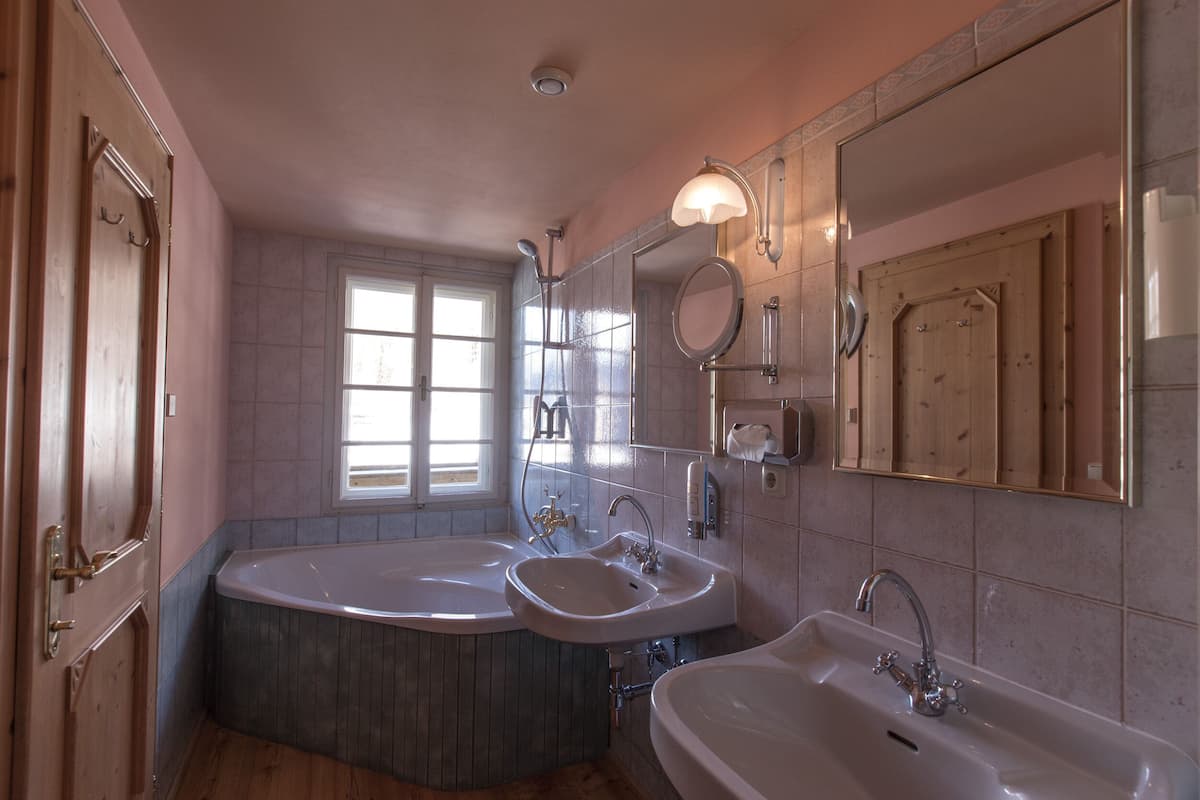 free toiletries, hair dryer, bathrobes, towels