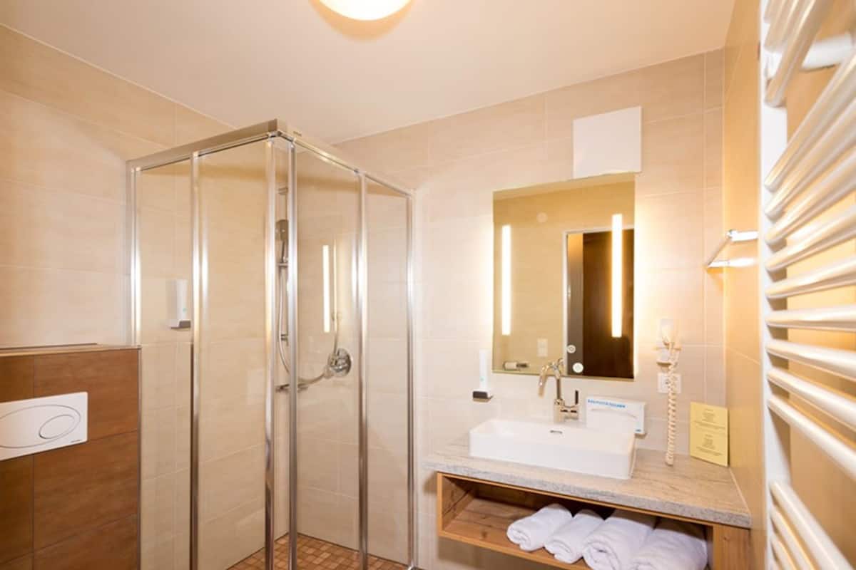 hair dryer, bathrobes, heated floors, towels