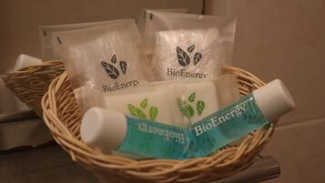 Dusche, Haartrockner, Bidet, Handtücher