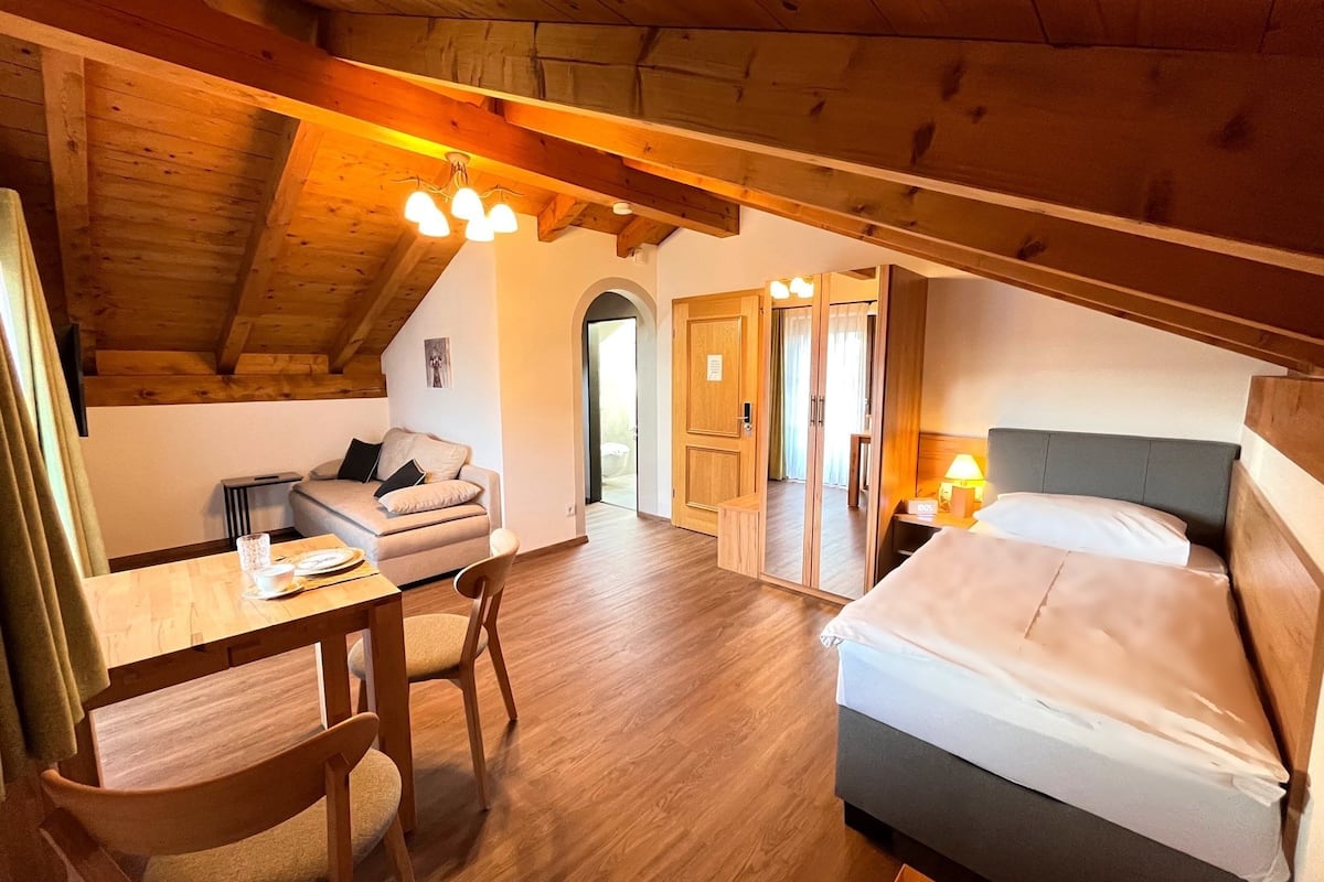 apartment, balcony, mountain view | living area | tv