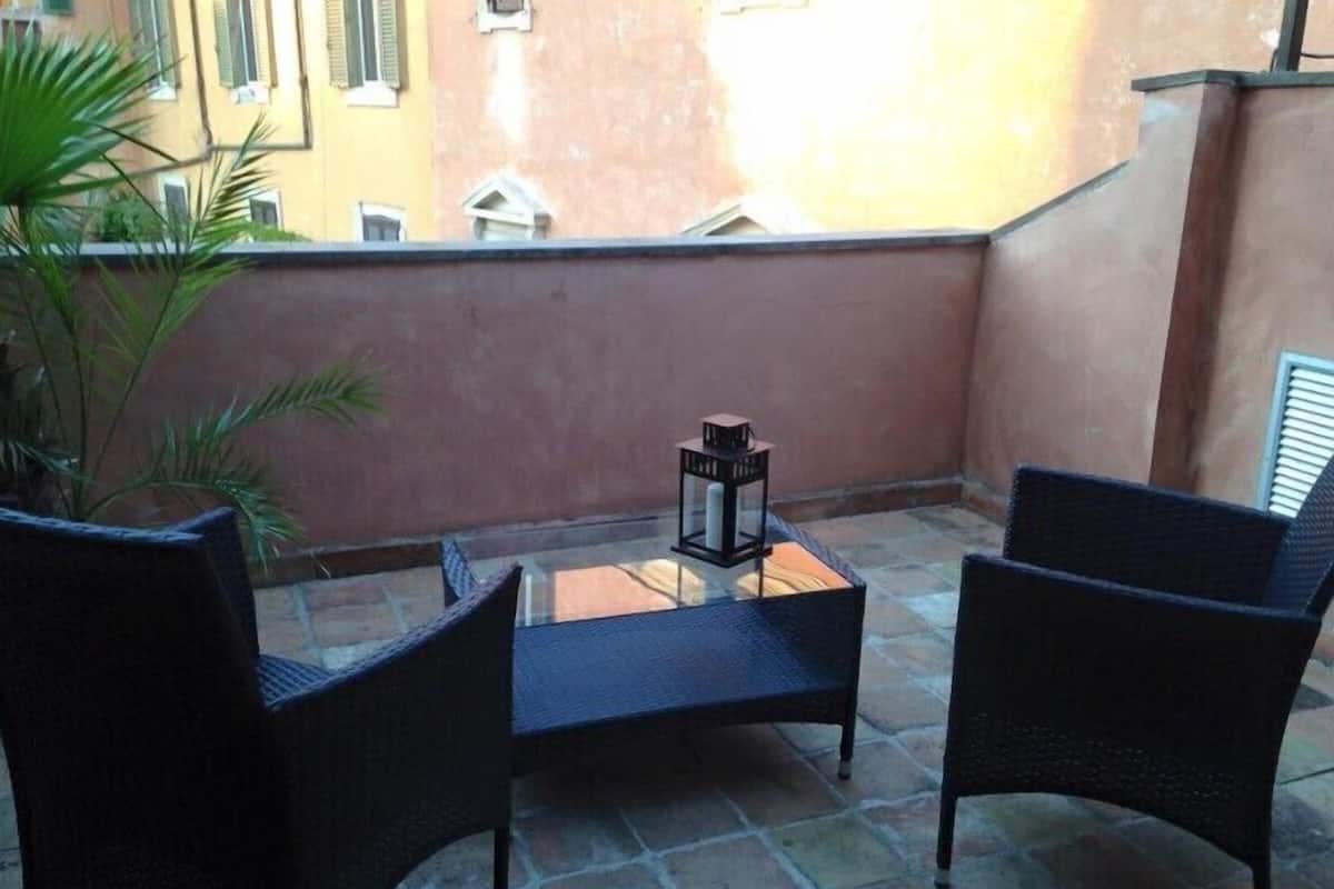 Chambre supérieure double | Terrasse/patio