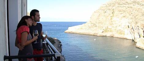 Deluxe-Doppelzimmer, Meerblick | Balkon