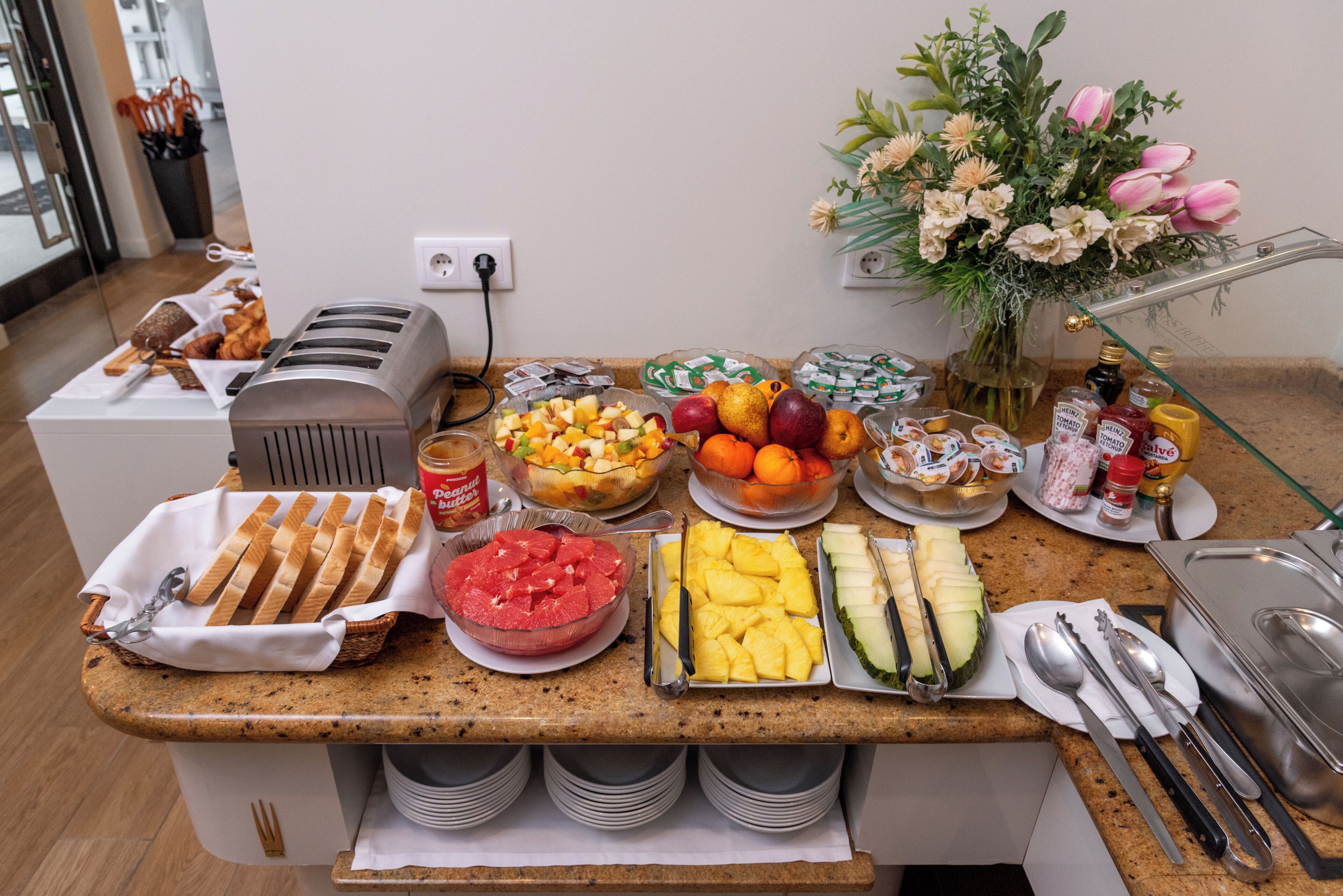 daily buffet breakfast (eur 12.50 per person)