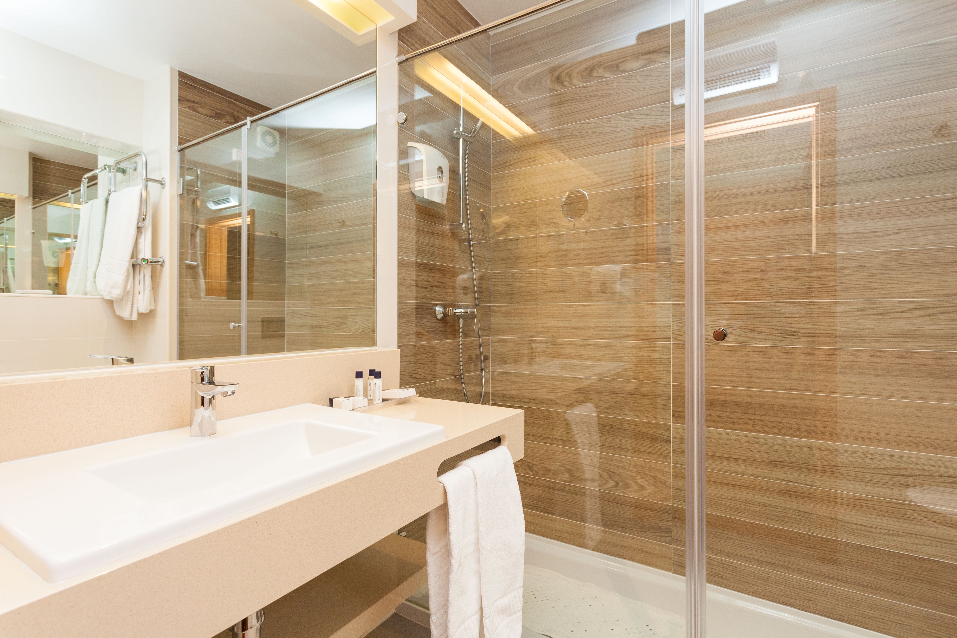 free toiletries, hair dryer, bathrobes, slippers