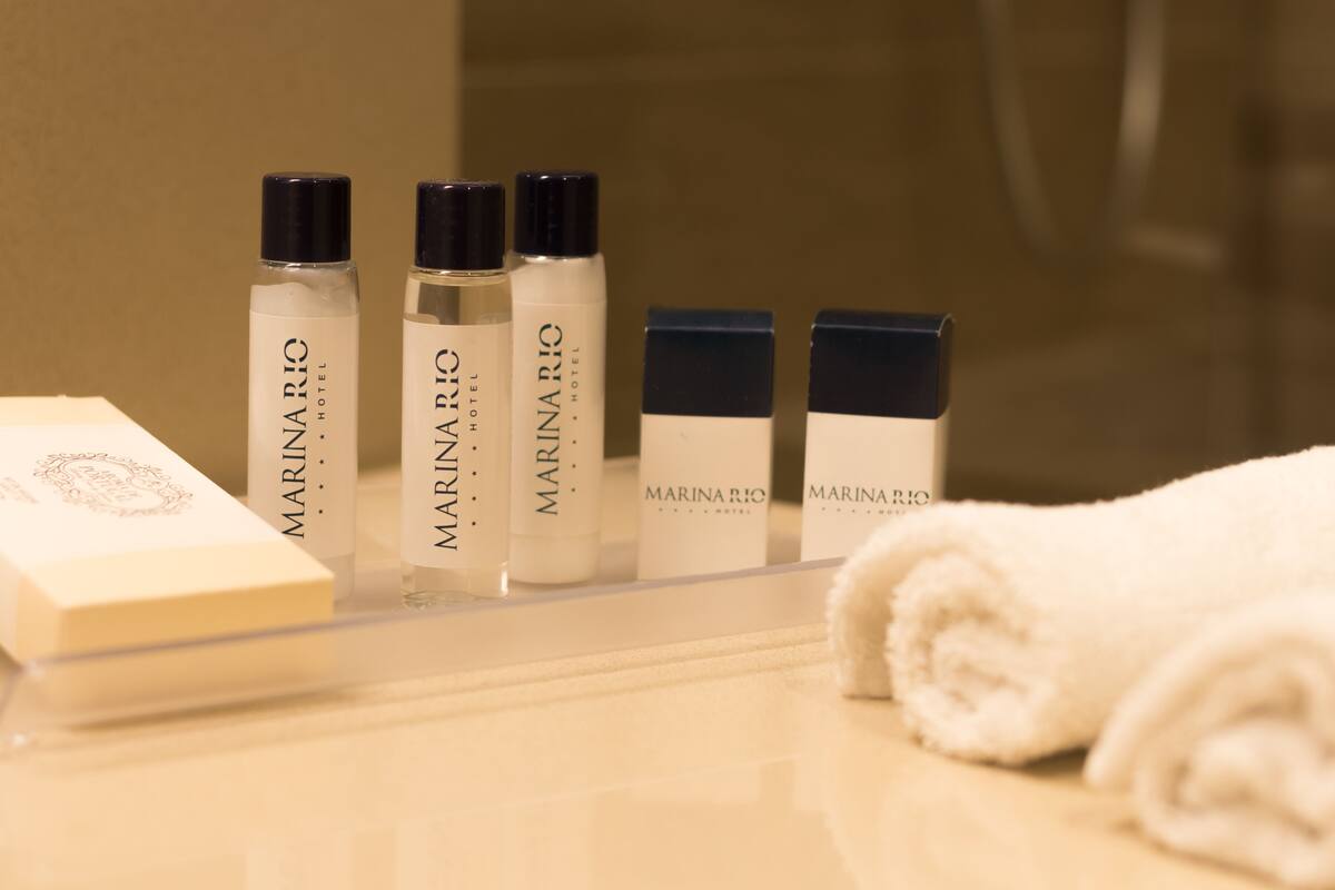 free toiletries, hair dryer, bathrobes, slippers